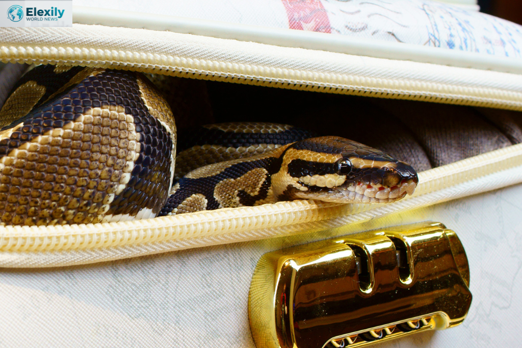 snake found in suitcase christchurch traveller